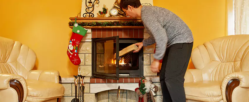 Rusted Metal Fireplace Restoration in Lawrence, Massachusetts