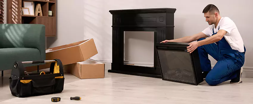 Old Rusted Metal Fireplace Repair And Replacement in Lawrence, MA